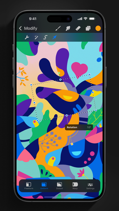 Tangkapan skrin Procreate Pocket