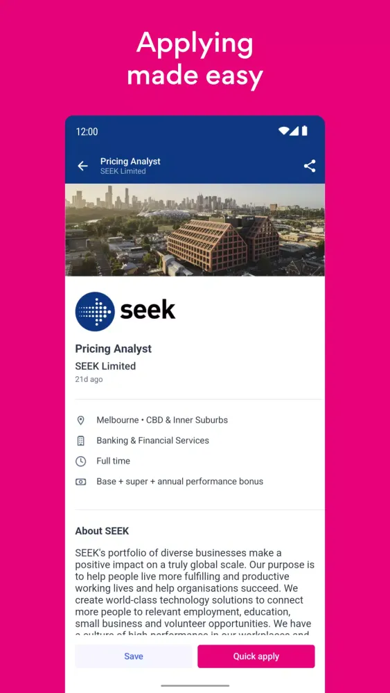 Screenshot di SEEK Jobs