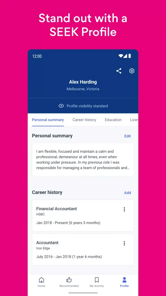 Screenshot di SEEK Jobs