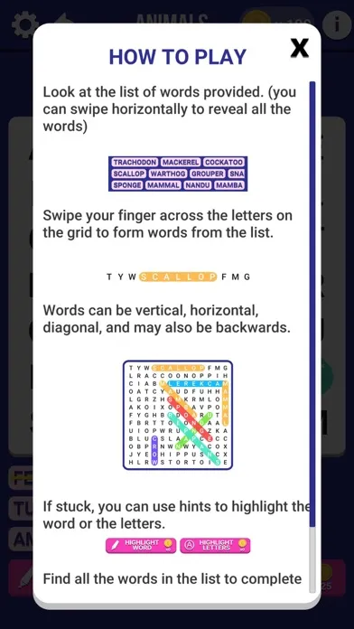SDC Word Search Screenshots