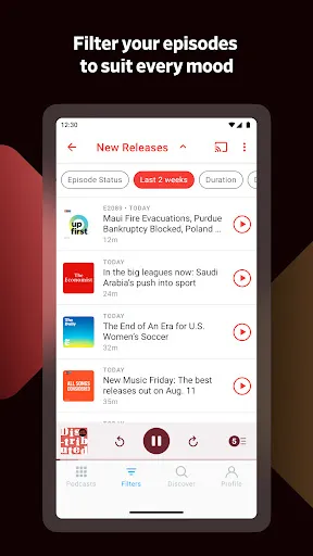 Pocket Casts - Podcast Player سکرین شاٹس