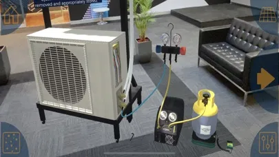 Capturas de tela do Refrigerant Recovery Sim