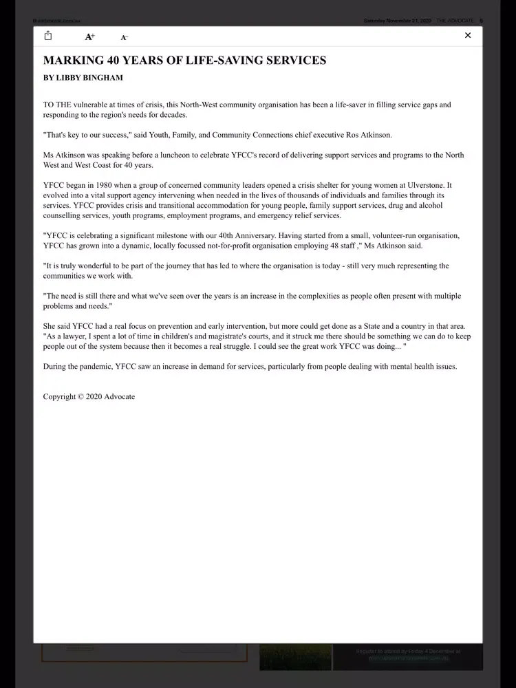 The Advocate Digital eEdition iPad  Ekran Görüntüleri