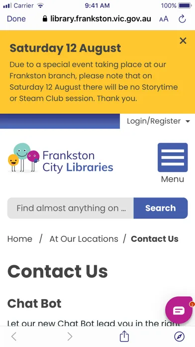 Captures d'écran de Frankston City Libraries