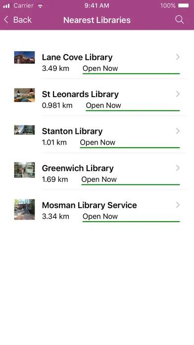 Captures d'écran de Mosman Library Service