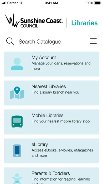Capturas de tela do Sunshine Coast Libraries