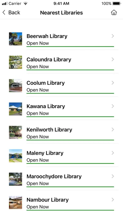 Capturas de tela do Sunshine Coast Libraries