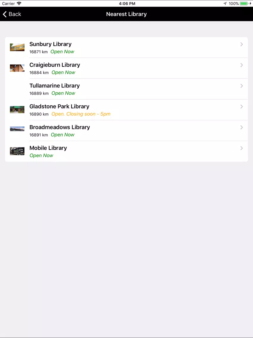 Hume Libraries iPad  Screenshots