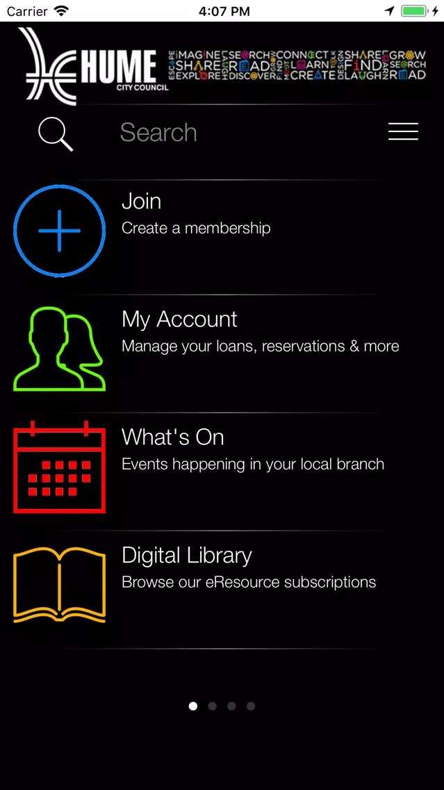 Hume Libraries Screenshots