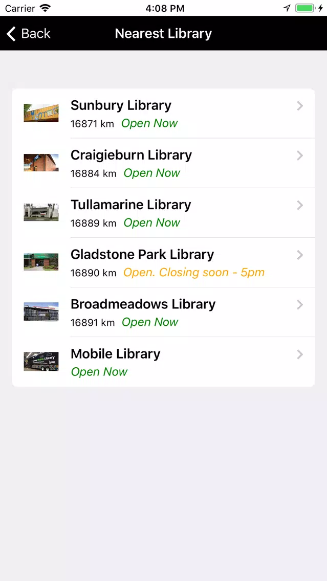 Hume Libraries Screenshots