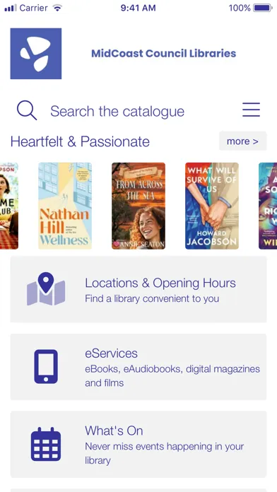 Midcoast Libraries App Screenshots