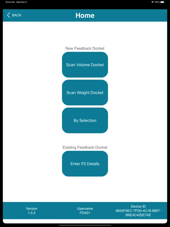 ภาพหน้าจอของ Feedback Docket App iPad 