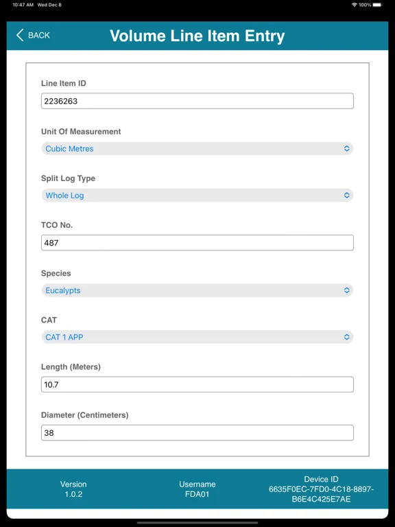 ภาพหน้าจอของ Feedback Docket App iPad 
