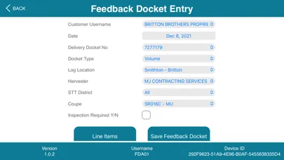 ภาพหน้าจอของ Feedback Docket App
