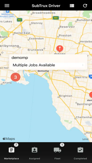 Capturas de tela do SubTrux Driver