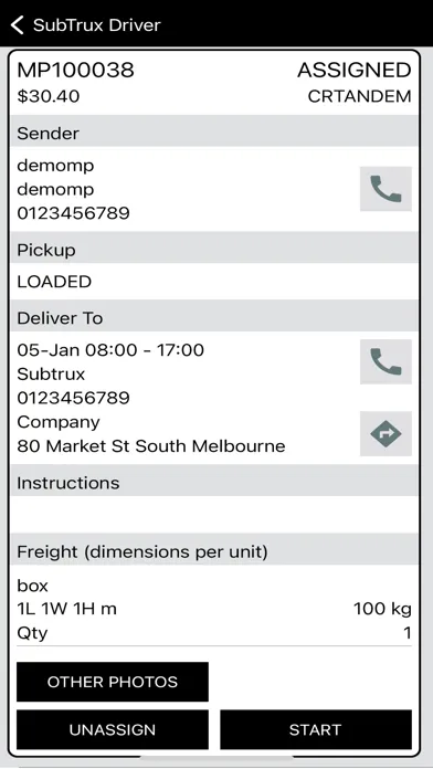 Capturas de tela do SubTrux Driver