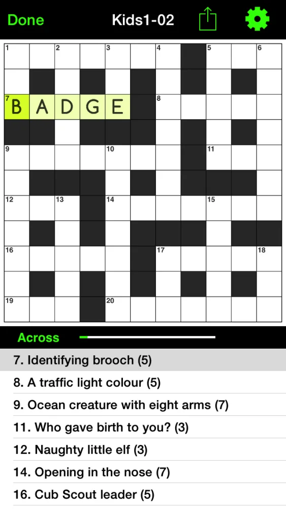 Crosswords for Kids 1 স্ক্রিনশট