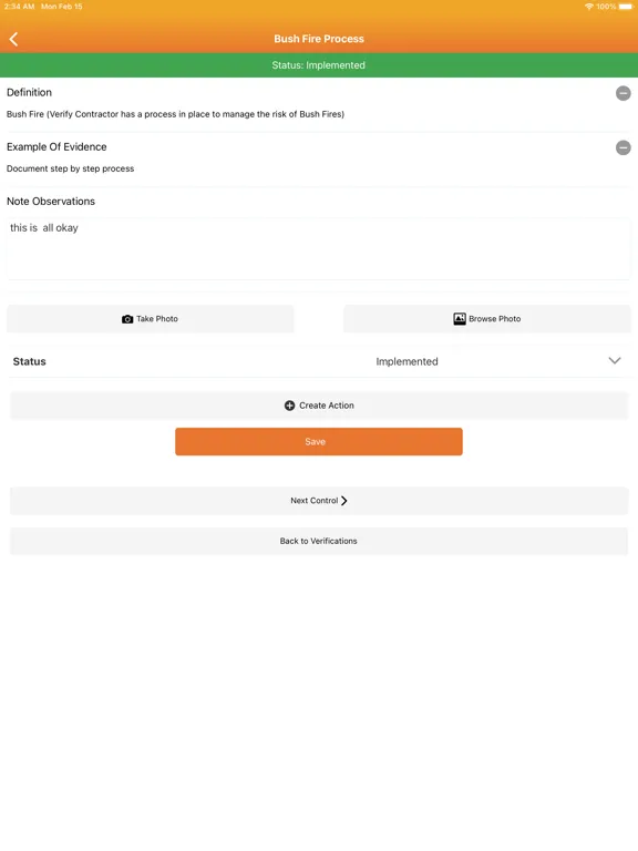 Tangkapan skrin Echitek Assure iPad 