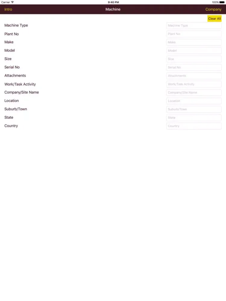ภาพหน้าจอของ Forklift Operator Log iPad 