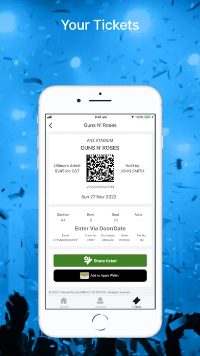 تصاویر Ticketek AU