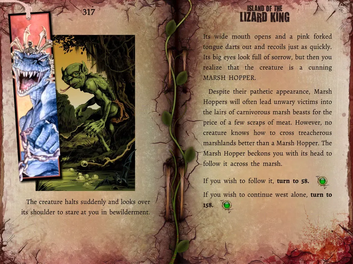 Fighting Fantasy: Island of the Lizard King iPad  سکرین شاٹس