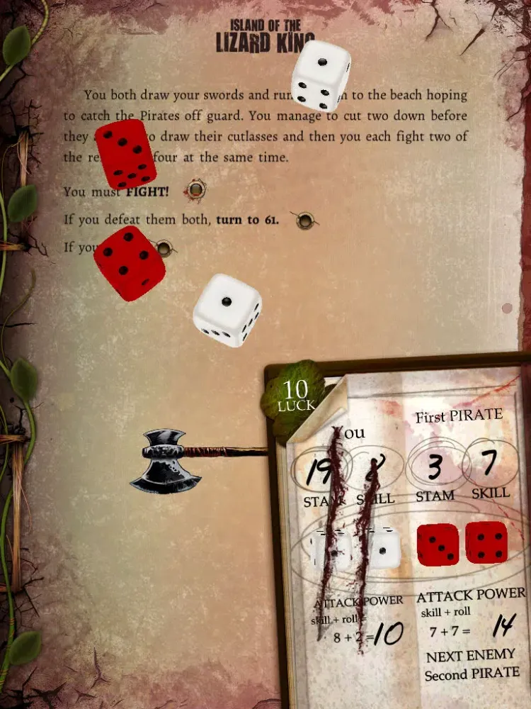 Fighting Fantasy: Island of the Lizard King iPad  سکرین شاٹس