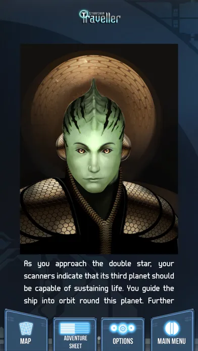 Tangkapan layar Fighting Fantasy: Starship Traveller