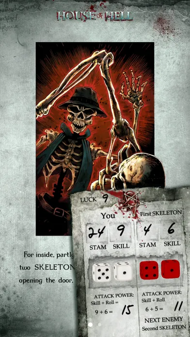 Captures d'écran de Fighting Fantasy: House of Hell