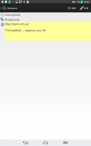 ThinkingRock GTD应用截图