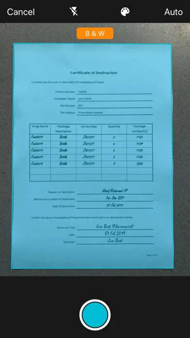 Tangkapan layar trialwiseSCAN Document Scanner