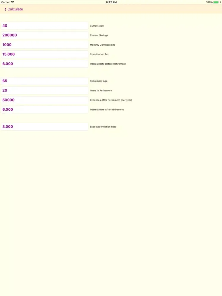Скриншоты Retirement Calculator iPad 