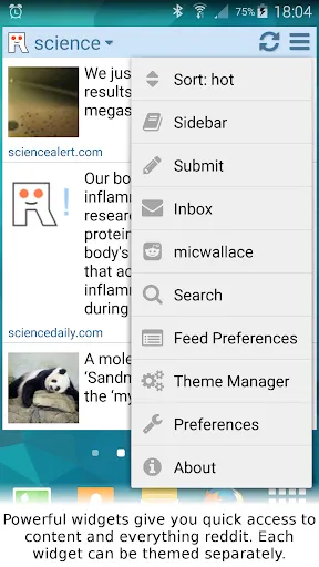 Reddinator Widget for Reddit Ekran Görüntüleri