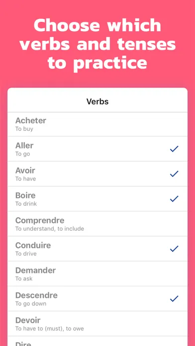 Screenshot di Les Verbes