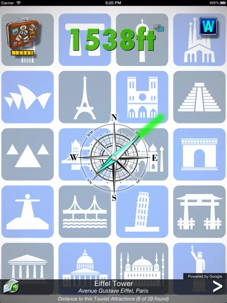 Captures d'écran de SIGHTSEEING Compass FREE iPad 
