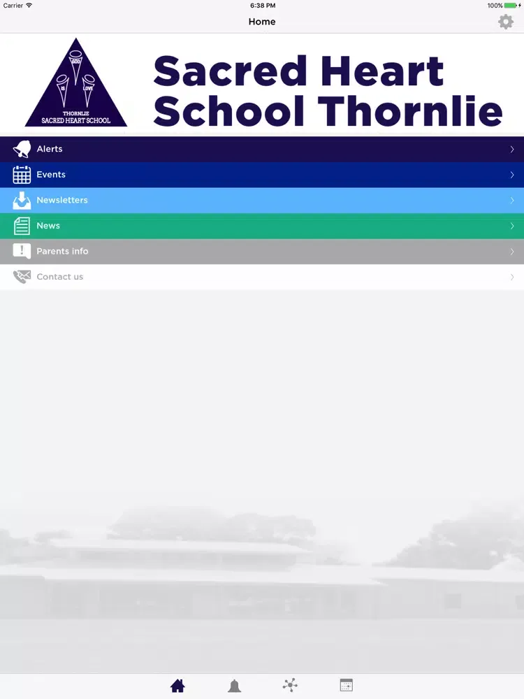 Tangkapan layar Sacred Heart School Thornlie iPad 