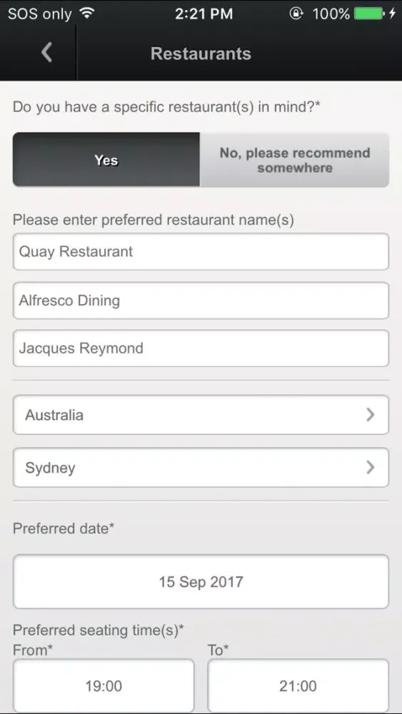 ภาพหน้าจอของ Westpac Concierge