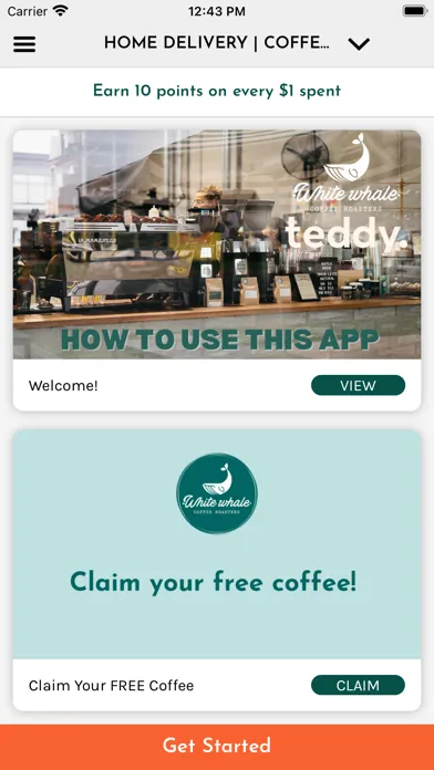 Ảnh chụp màn hình của White Whale Coffee Roasters