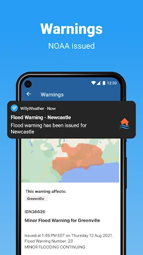 Captures d'écran de WillyWeather