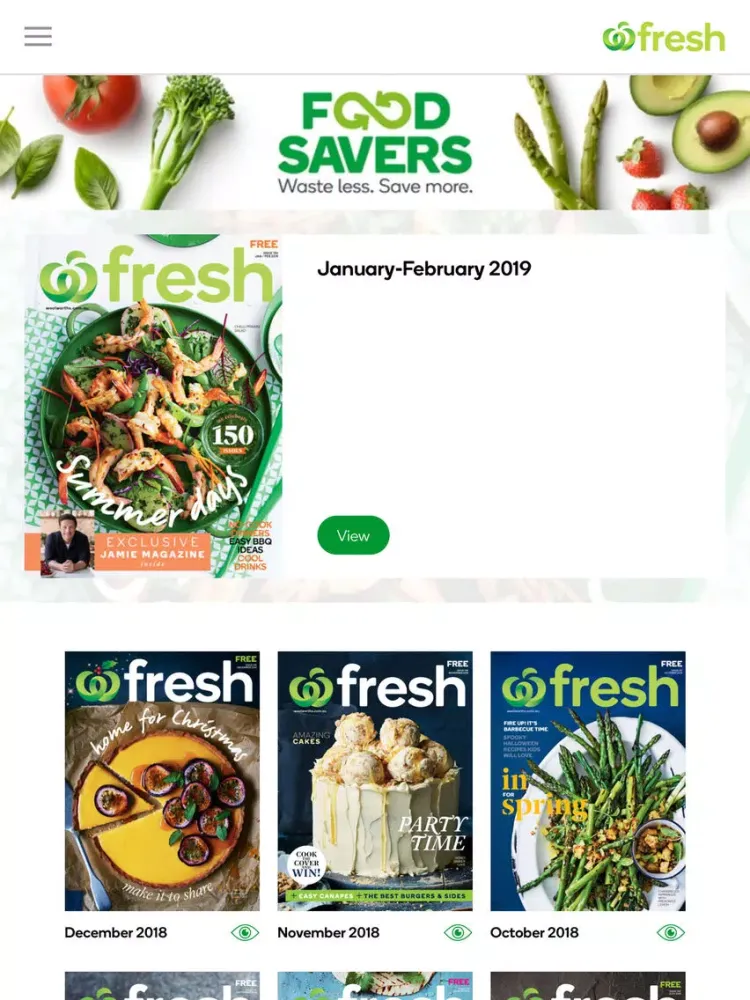 Tangkapan skrin Fresh Ideas magazine iPad 