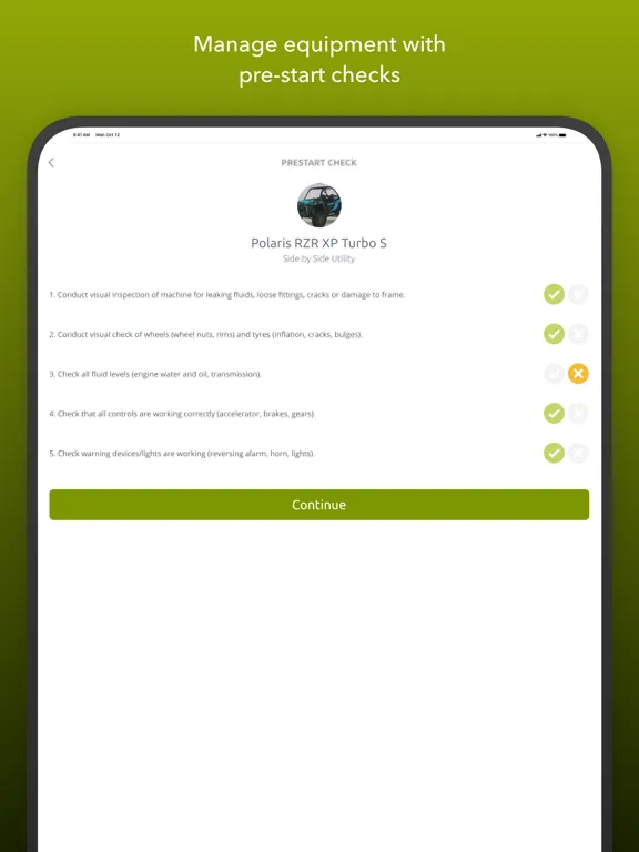 ภาพหน้าจอของ Workplace Safe iPad 