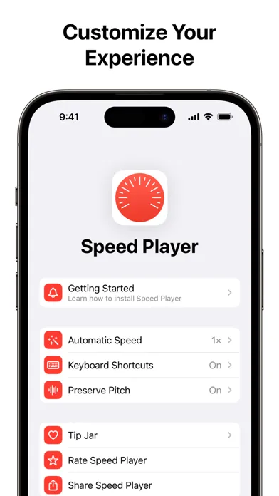 Capturas de tela do Speed Player for Safari