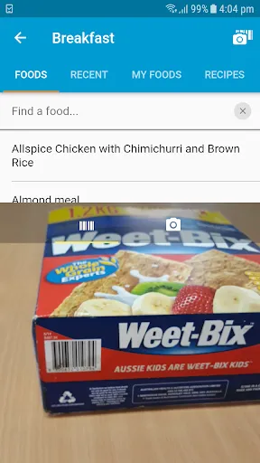 Screenshot di Research Food Diary