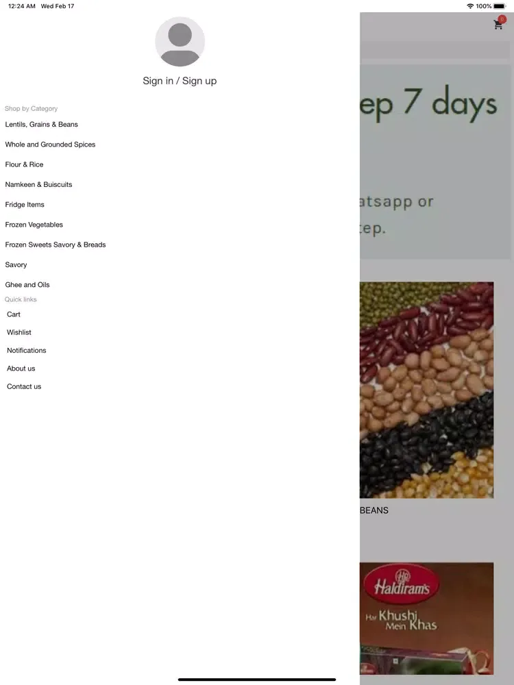 تصاویر Discount Indian Grocery iPad 