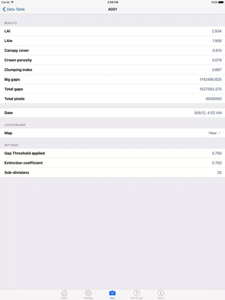 Capturas de tela do VitiCanopy iPad 