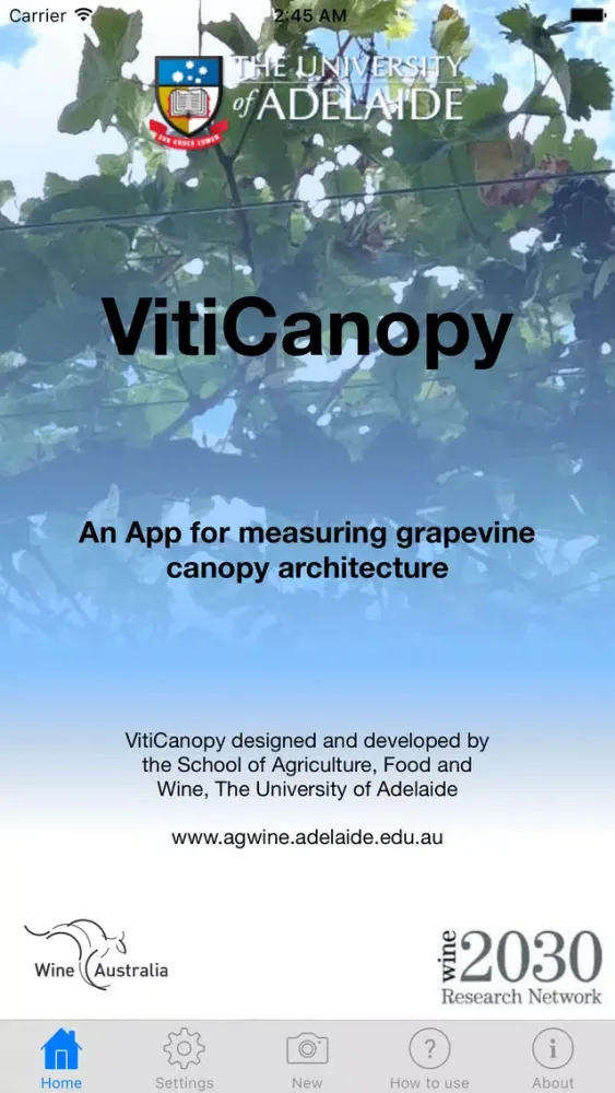 Capturas de tela do VitiCanopy