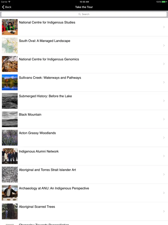 ANU Walks iPad  스크린샷
