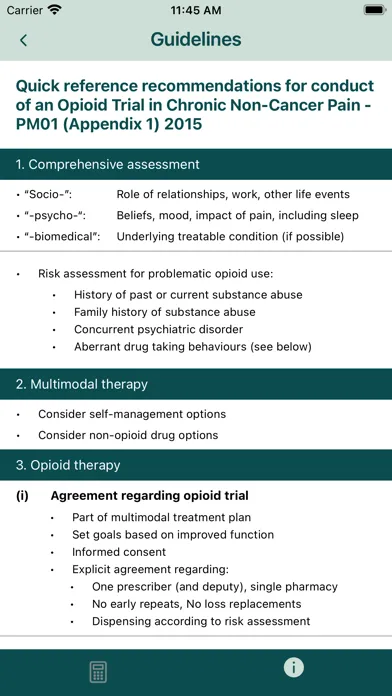 Ảnh chụp màn hình của Opioid Calculator