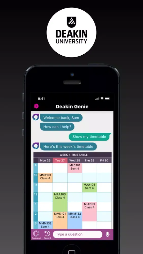 Captures d'écran de Deakin Genie