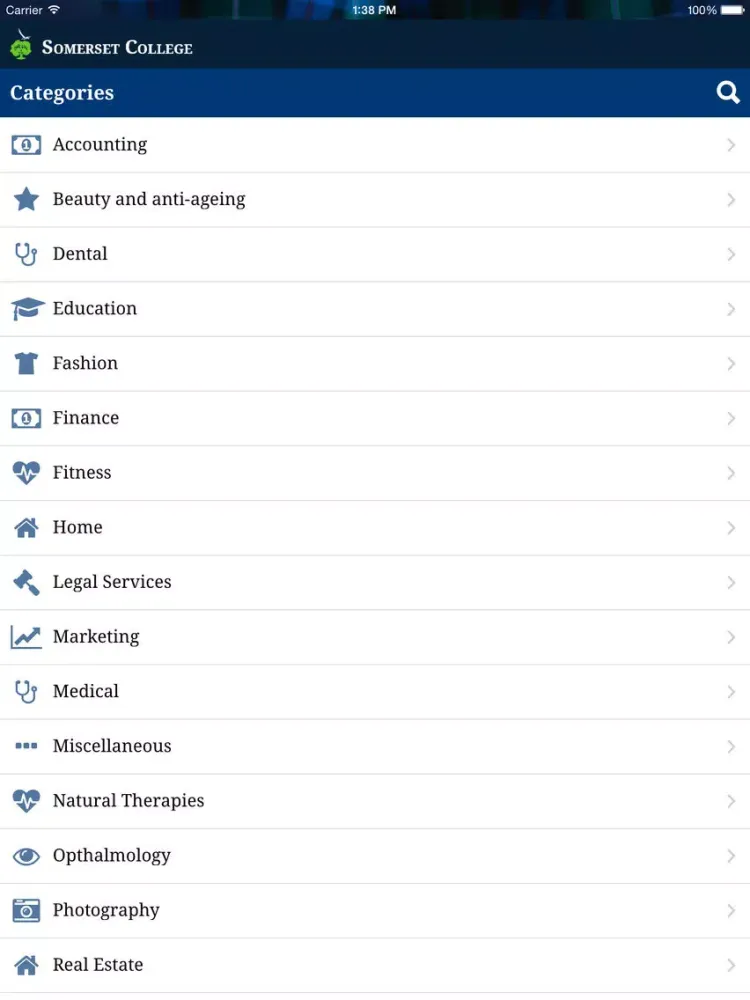 Скриншоты Somerset Directory iPad 