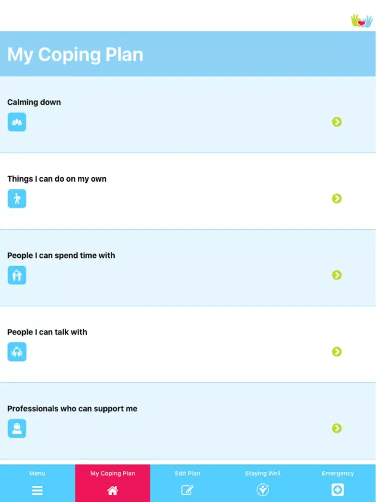 Screenshot di My Coping Plan iPad 